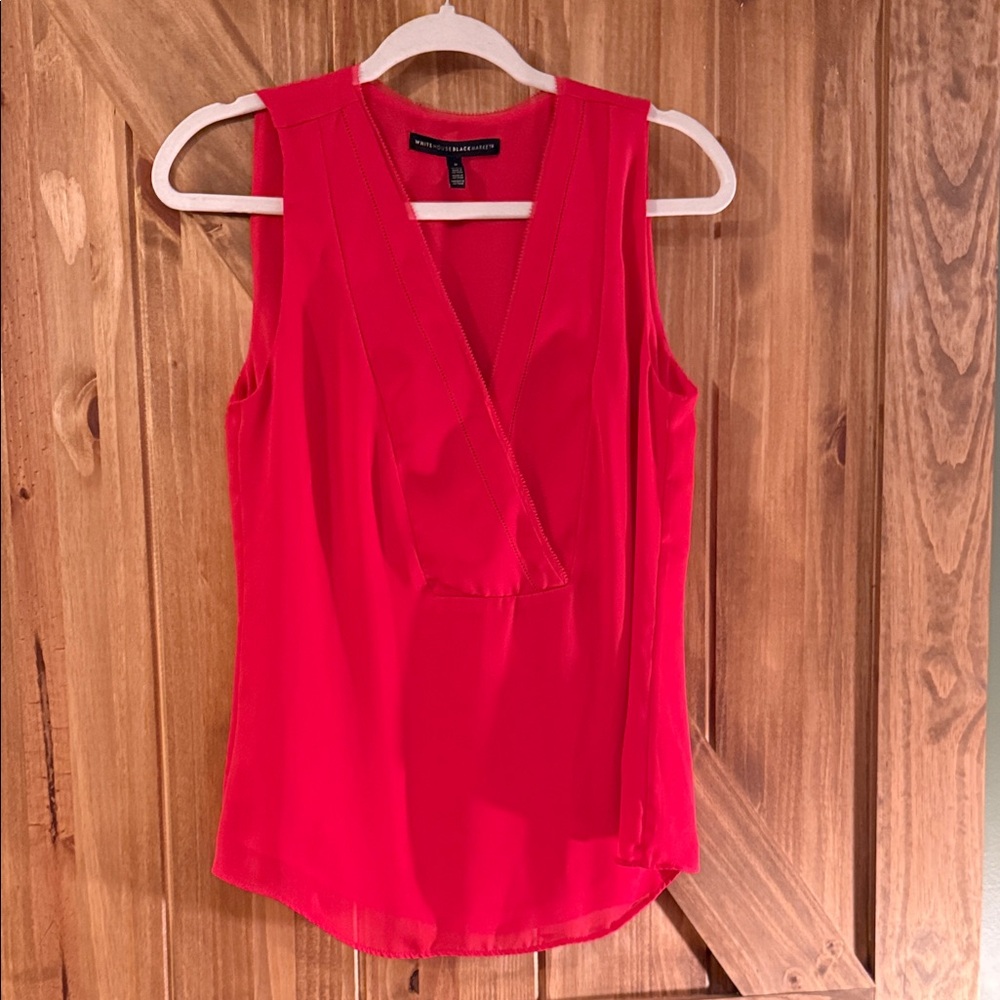 White House Black Market Fuscia Sleeveless Blouse
